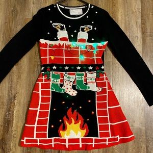 Christmas light up Sweater Dress